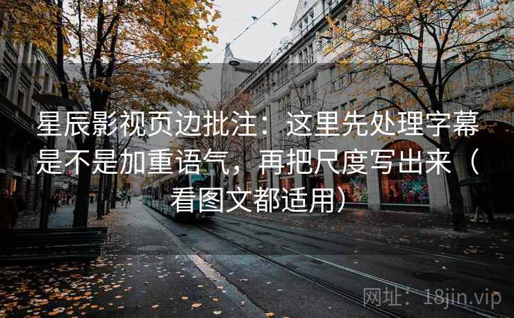 星辰影视页边批注：这里先处理字幕是不是加重语气，再把尺度写出来（看图文都适用）